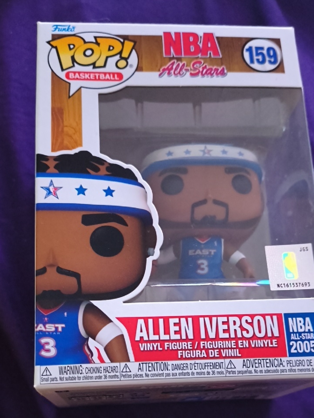 Funko Allen Iverson Blue and White NBA All-Stars Vinyl Figure